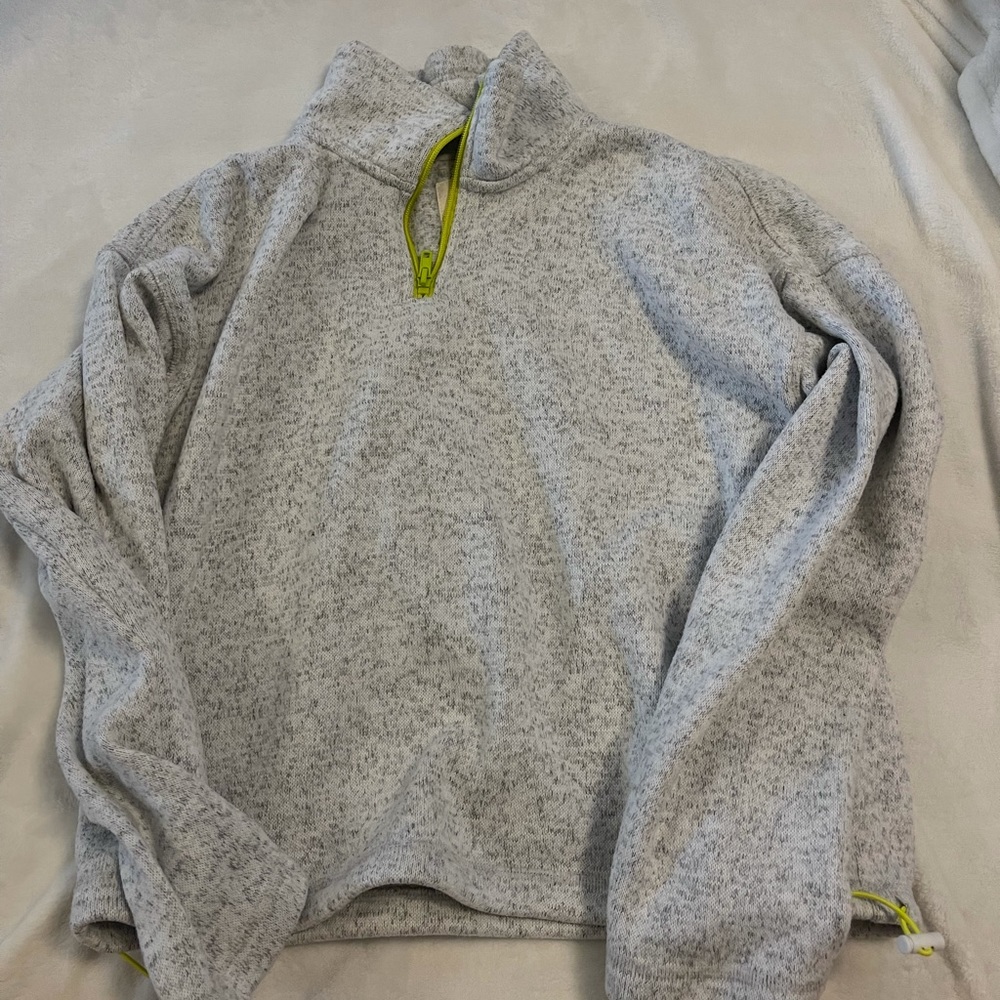 neon yellow quarter zip